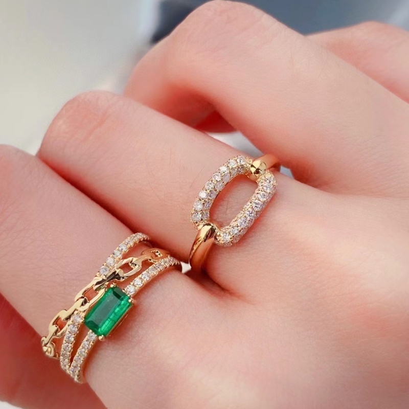 10K 14K 18k Solid Gold Pierścień Daily Biżuteria Ins Wedding Pierścionek dla kobiet