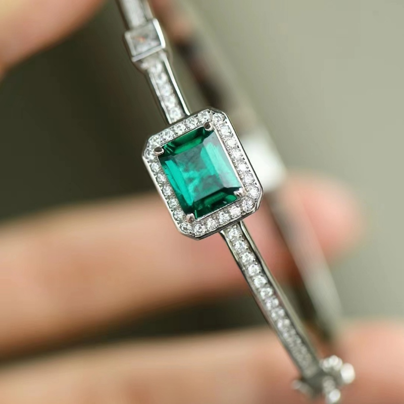 Srebro 925 z kolorową diamentową bransoletą z wysokiej węgla